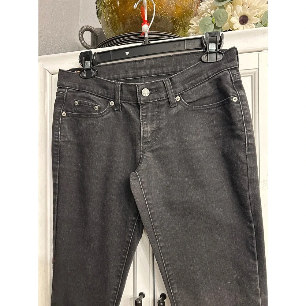 Levis Slim Leg‎ Washed Black Denim Jeans 28x30 or size 6 Cotton Blend
